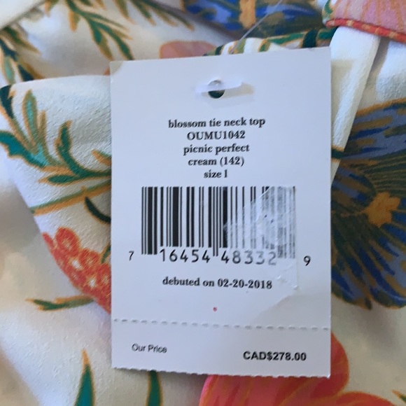 COPY - NWT - Kate Spade Blossom Tie Neck Top - Picture 6 of 8